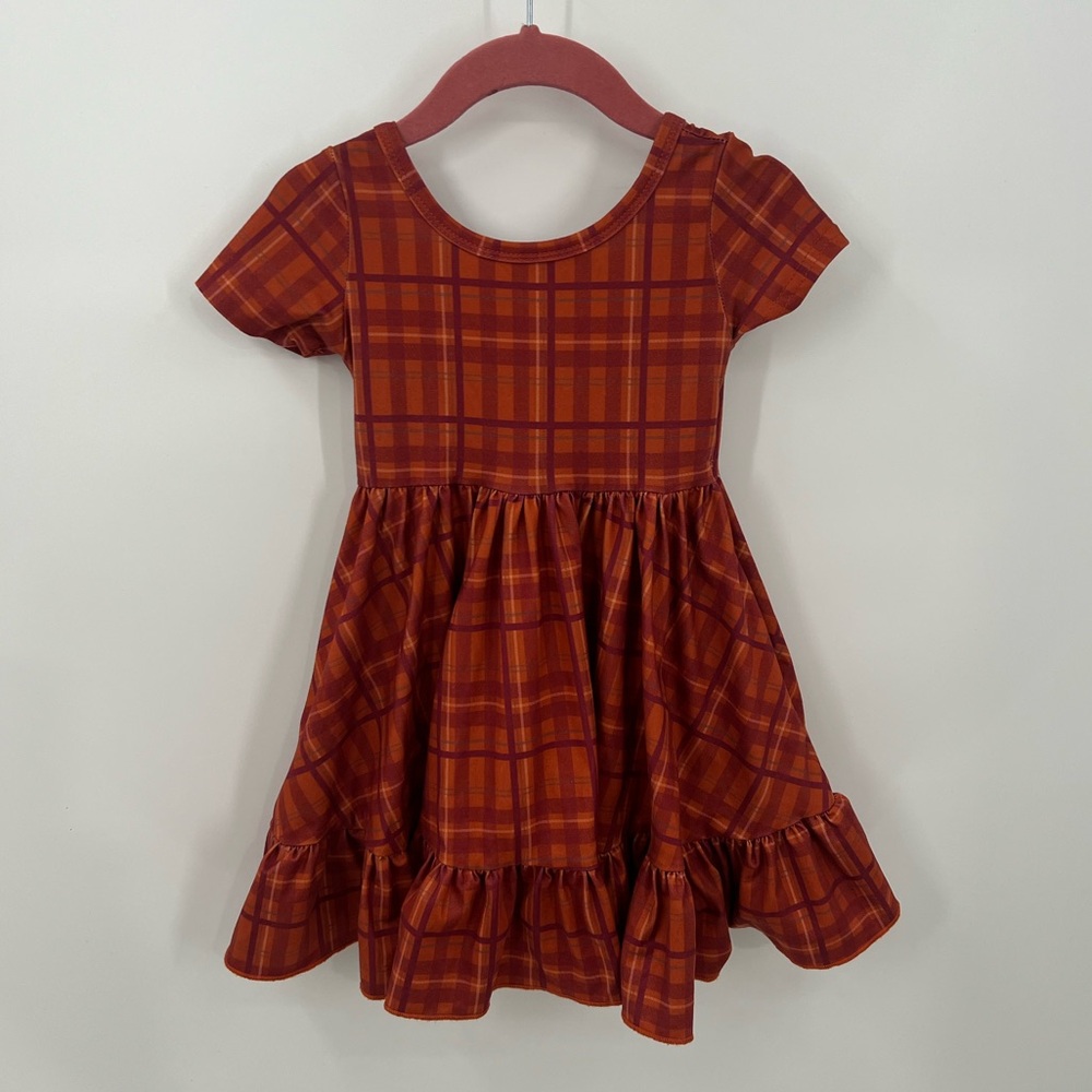 Girlhood girls plaid twirl dress Size 2